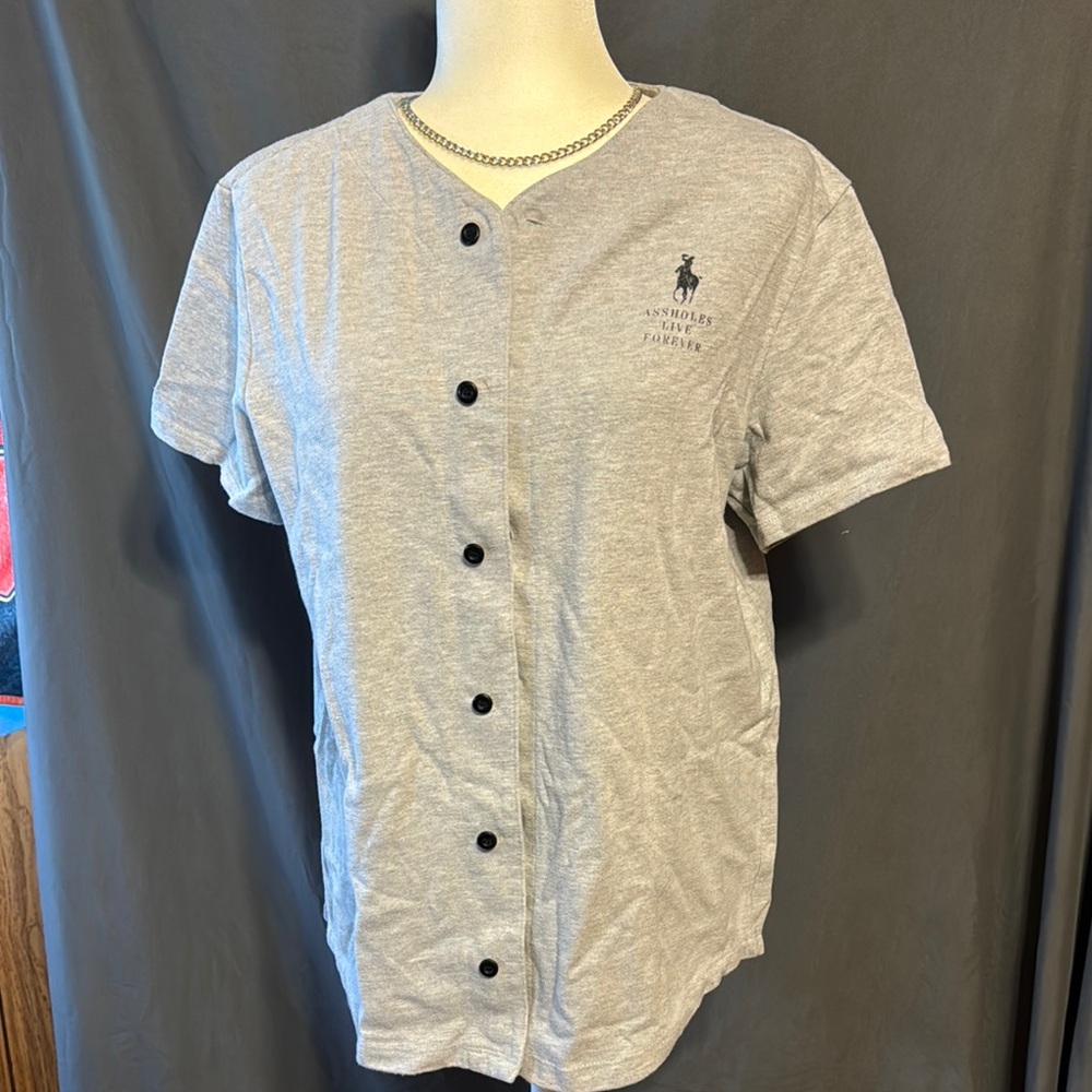 Polo by Ralph Lauren Light Gray Men's Button-Up Jersey